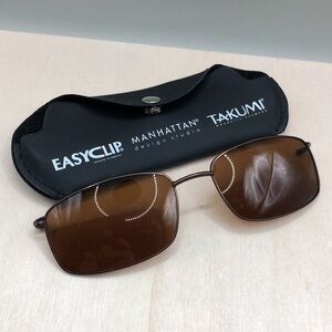 Takumi Clip On Sunglasses Easy Clip Manhattan Soft Case Model  PX903/10